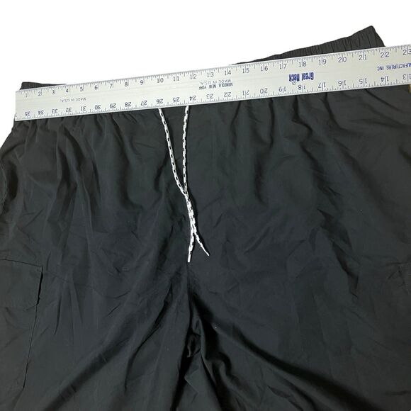 The Foundry Swim Trunks Mens 2XL Black 11” Inseam Mesh Lined Polyester Cargo - Picture 5 of 10